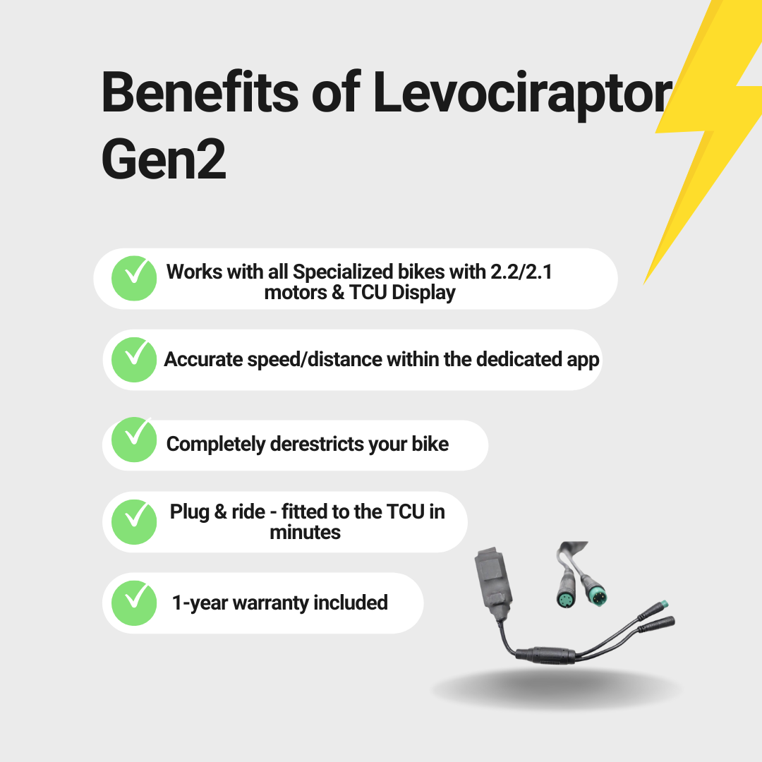 Levociraptor Gen2 for Specialized Levo, Kenevo, Vado, Creo SL eBike Tuning Kit