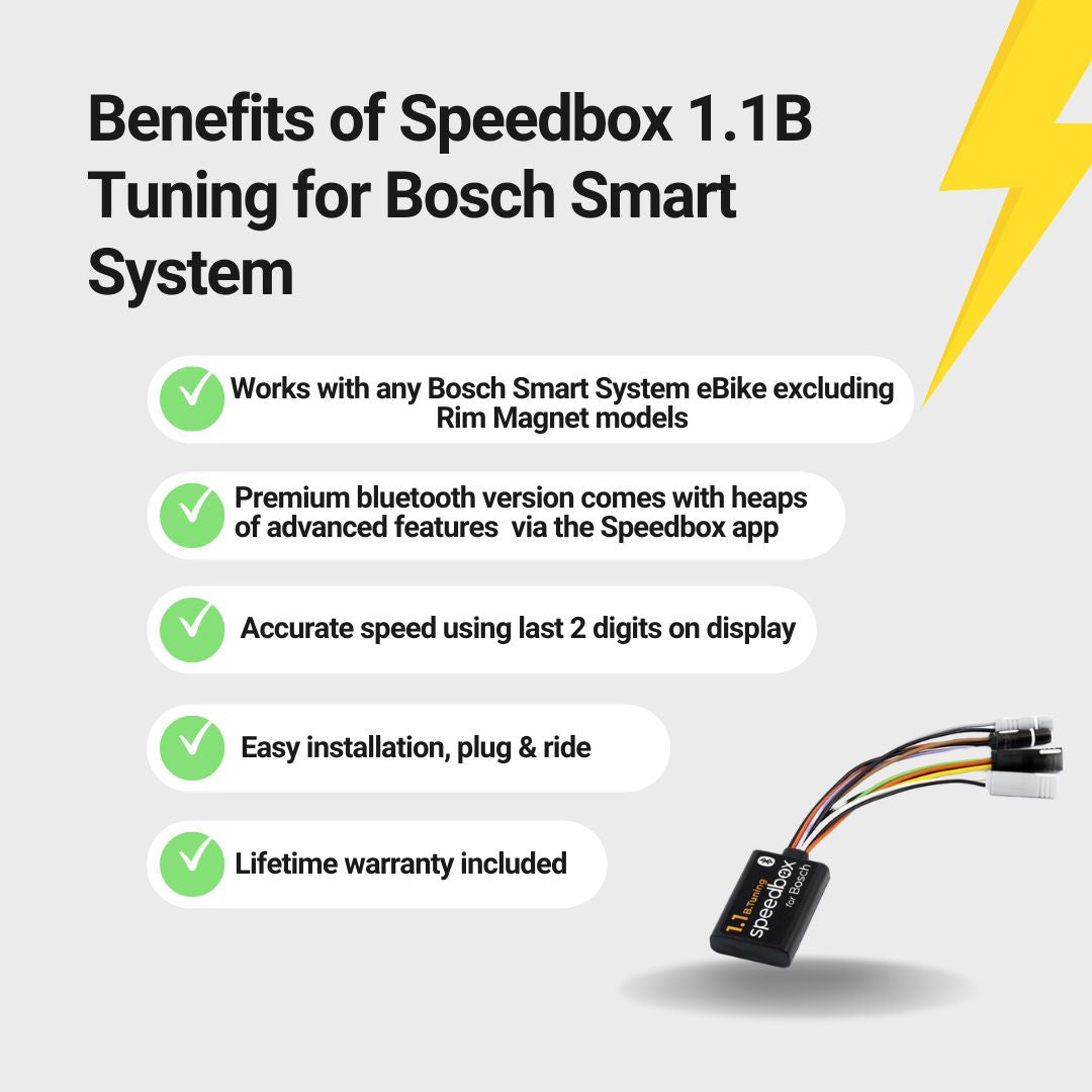 Speedbox 1.1 B.Tuning Kit for Bosch Smart System eBikes | Premium Bluetooth Version
