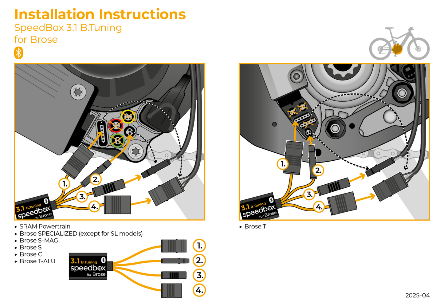 Speedbox 3.1 B.Tuning Brose Specialized/SRAM eBike Tuning Kit | Premium Bluetooth Version