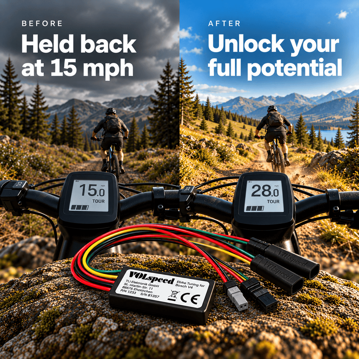 VOLspeed V4 for Bosch eBike Tuning Kit (model years 2014-2022)