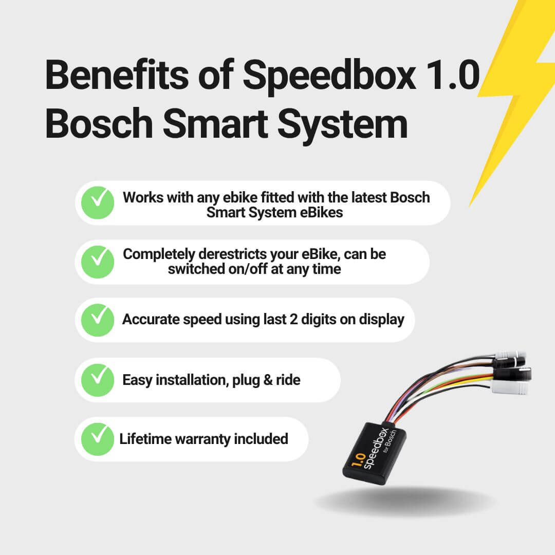 SpeedBox 1.0 für Bosch Smart System Kiox 300 / Intuvia 100 E-Bike Tuning  Chip