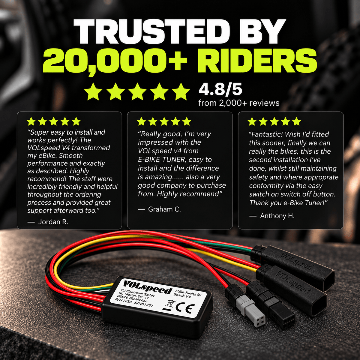 VOLspeed V4 for Bosch eBike Tuning Kit (model years 2014-2022)