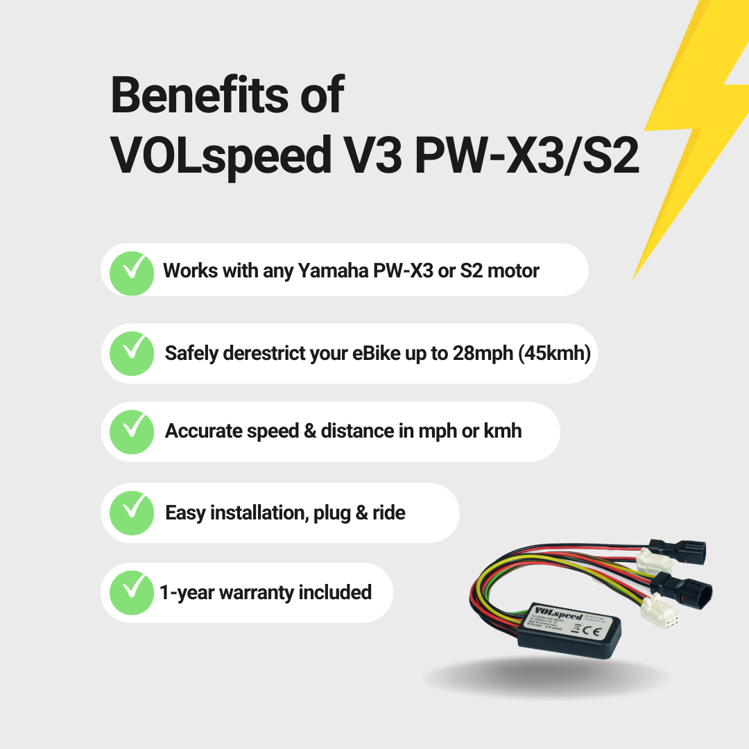 VOLspeed V3 Tuning Chip for Yamaha PW-X3 & S2 eBikes - 2