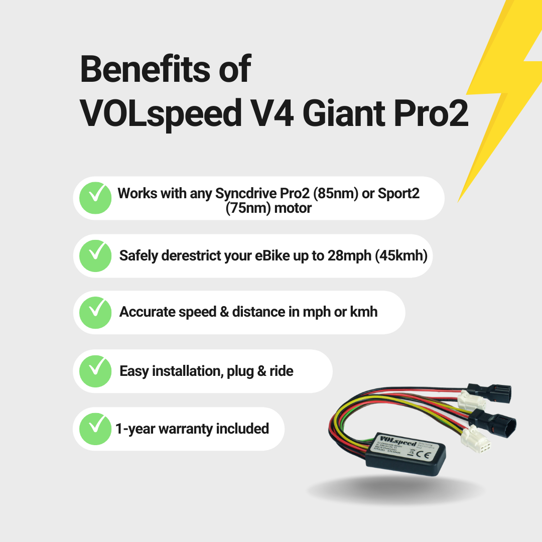 VOLspeed V4 Tuning Chip for Giant eBikes with Syncdrive Pro2 & Sport2 | 2022-23 - 2