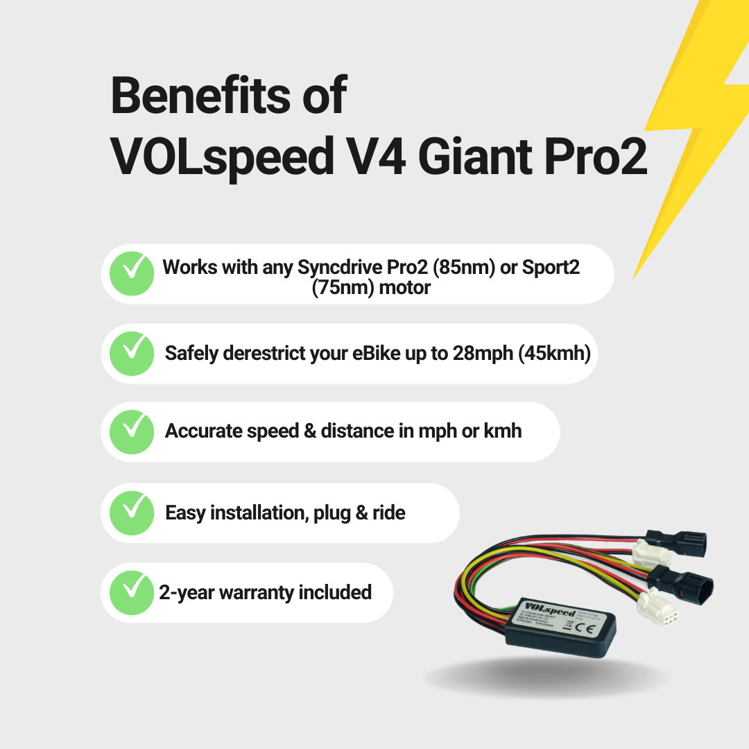 VOLspeed V4 Giant Syncdrive Pro2 & Sport2 eBike Tuning Kit